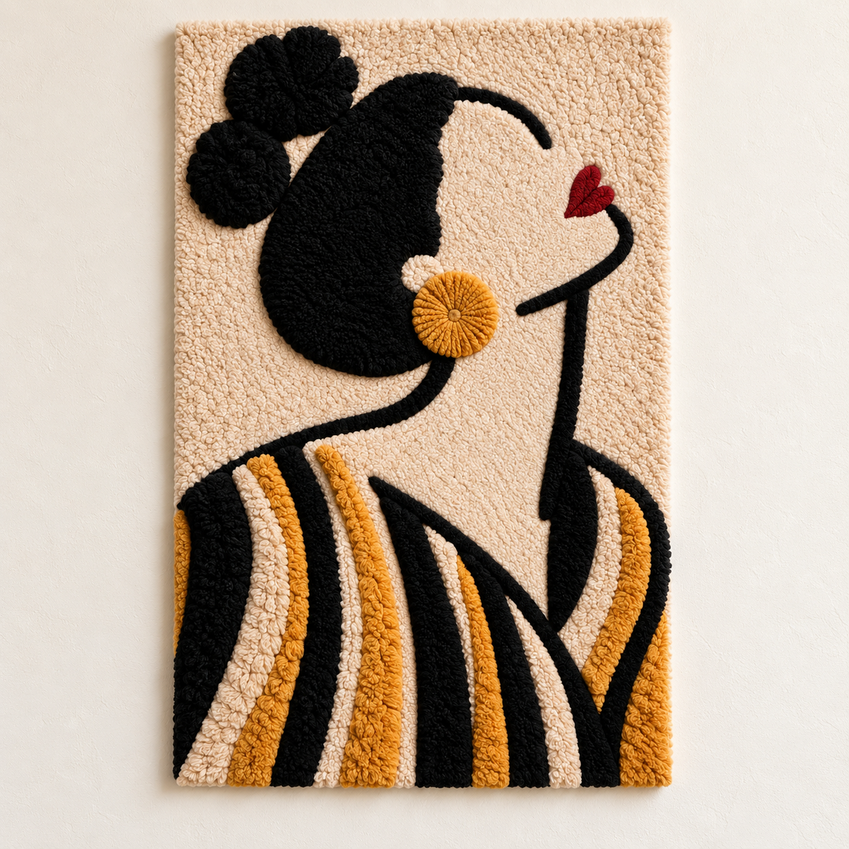 Hewn Earth Golden Stripe Profile wall art featuring a sleek gold and textured design on a neutral background.