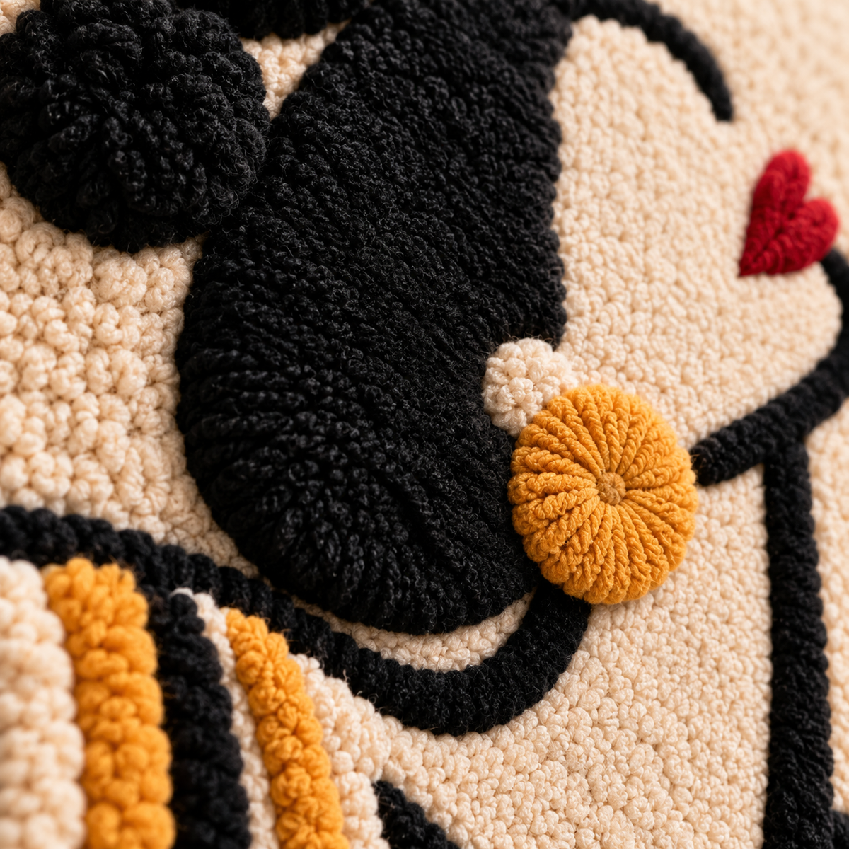 Close-up of Hewn Earth Golden Stripe Profile wall art featuring a detailed gold and black striped design on textured surface.