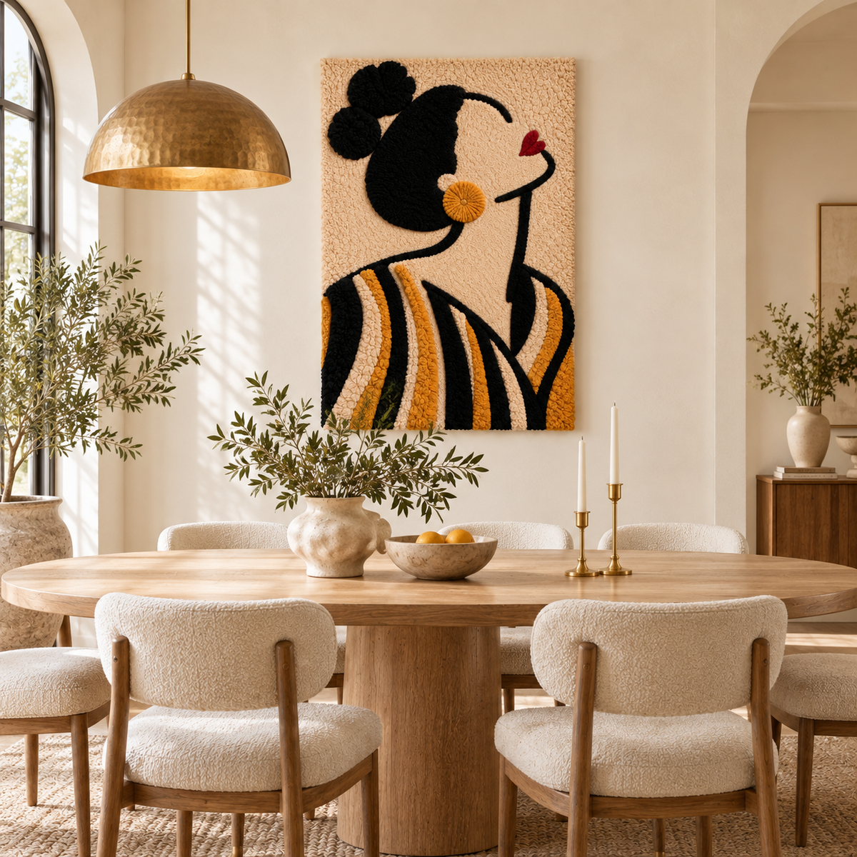 Hewn Earth Golden Stripe Profile wall art featuring a modern gold and black striped design for contemporary interior decor.
