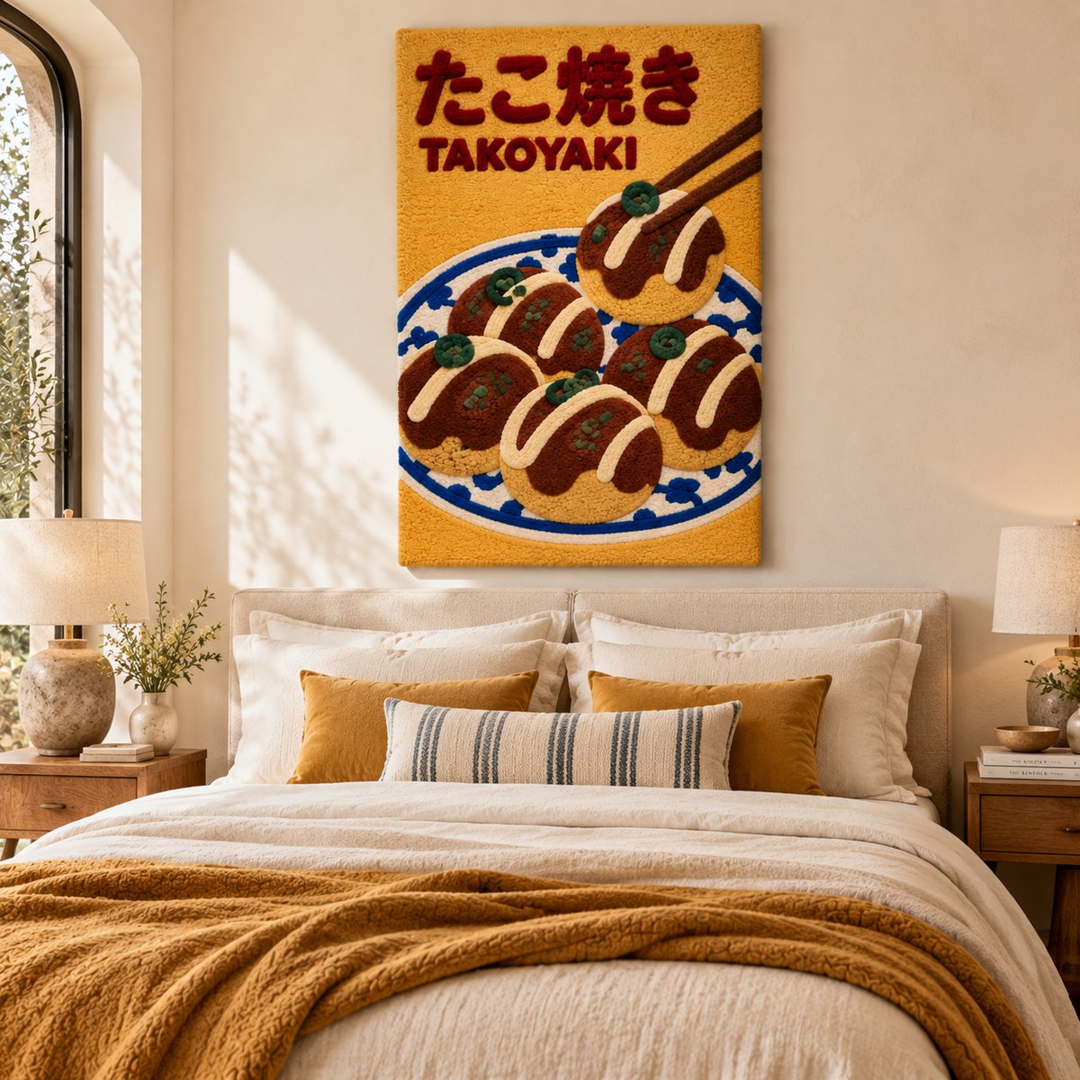 Golden Takoyaki Platter — front-facing room scene [room-front]