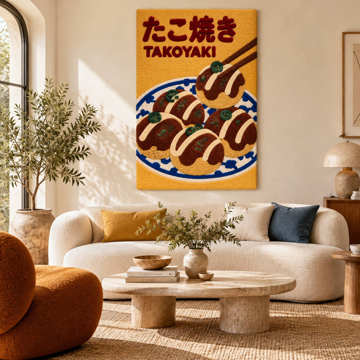 Golden Takoyaki Platter — front-facing room scene [room-front]