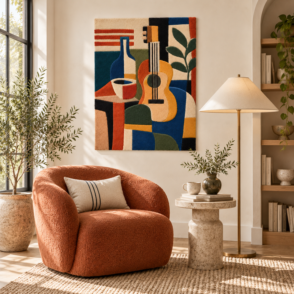 Guitar and the Evening Cup — room setting 1
