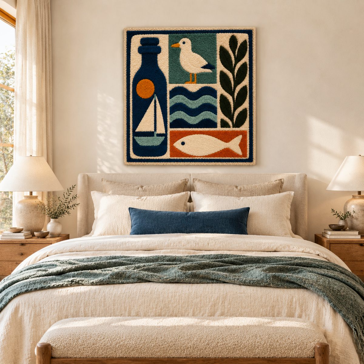 Harbor Bottle and Gull — front-facing room scene [room-front]
