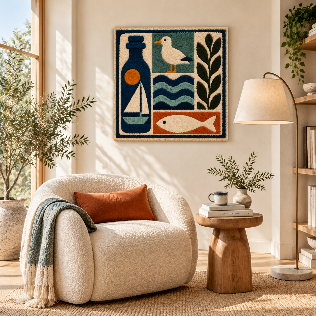 Harbor Bottle and Gull — front-facing room scene [room-front]