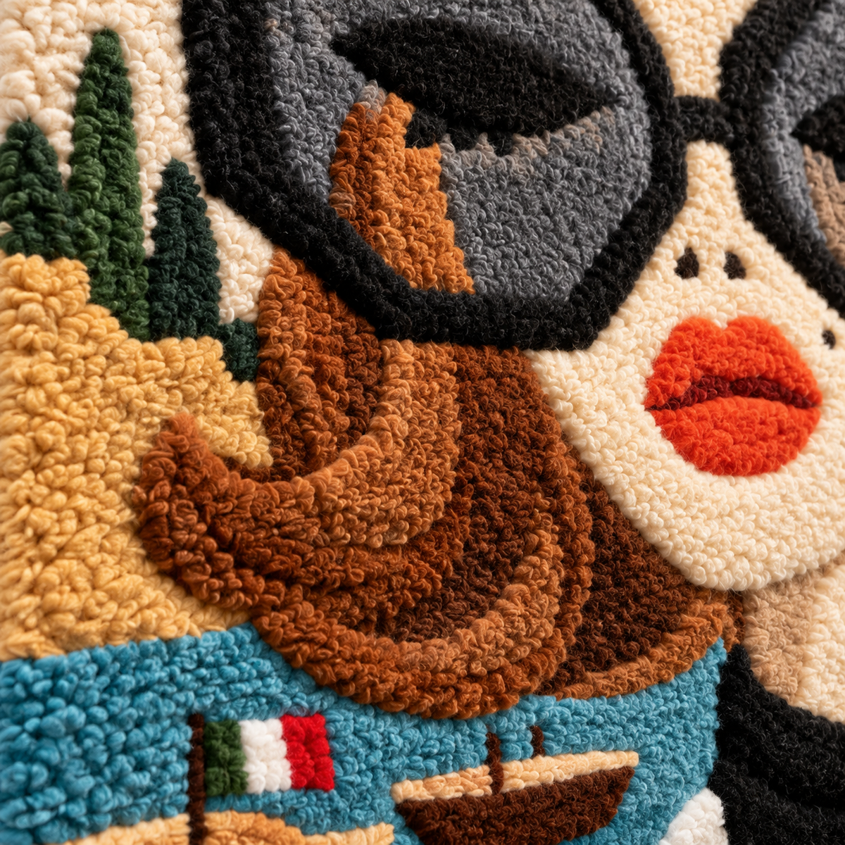 Harbor Holiday Muse — tufted wool texture detail