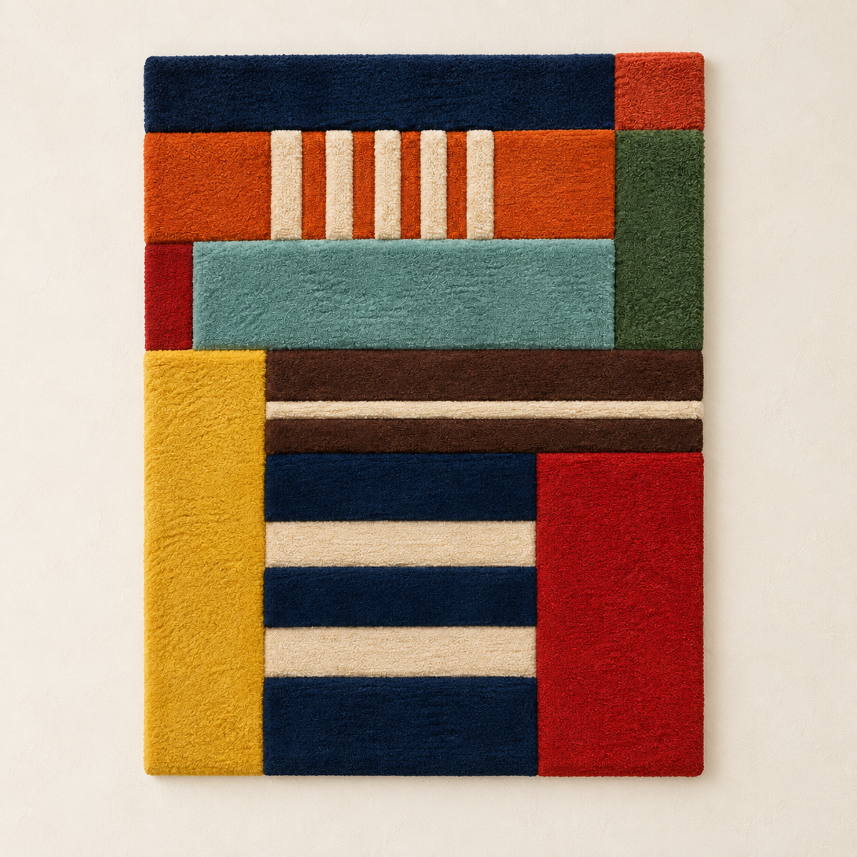 Hewn Earth Harbor Stripe Architecture wall art featuring abstract architectural lines in neutral tones on a light background