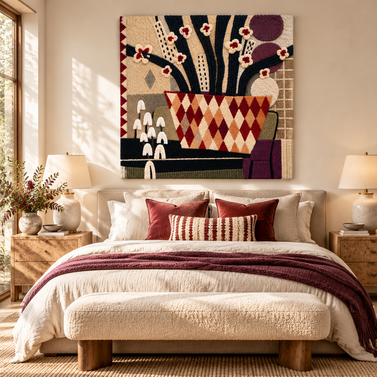 Harlequin Blossom Vase by Hewn Earth Studio — room setting