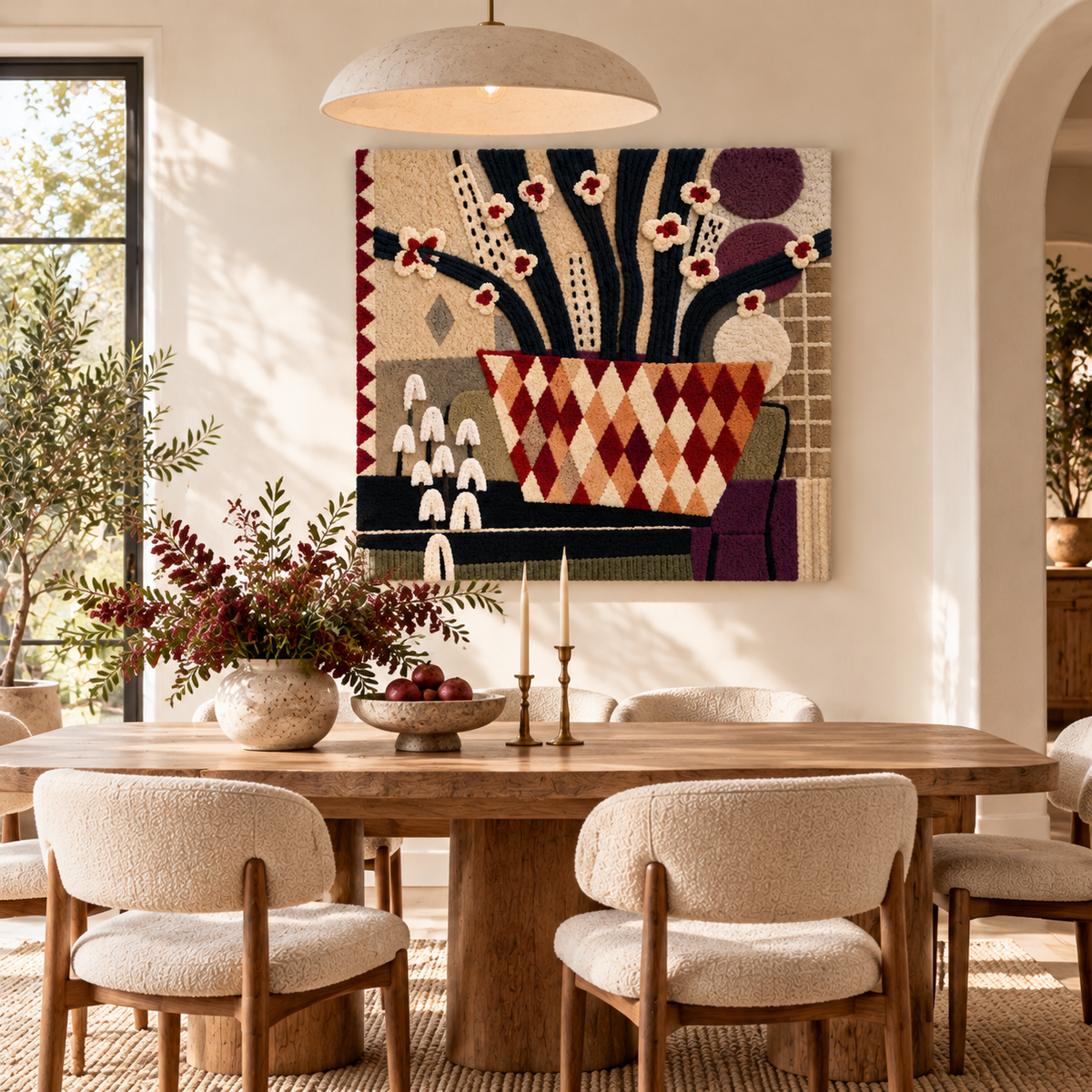Harlequin Blossom Vase by Hewn Earth Studio — room setting