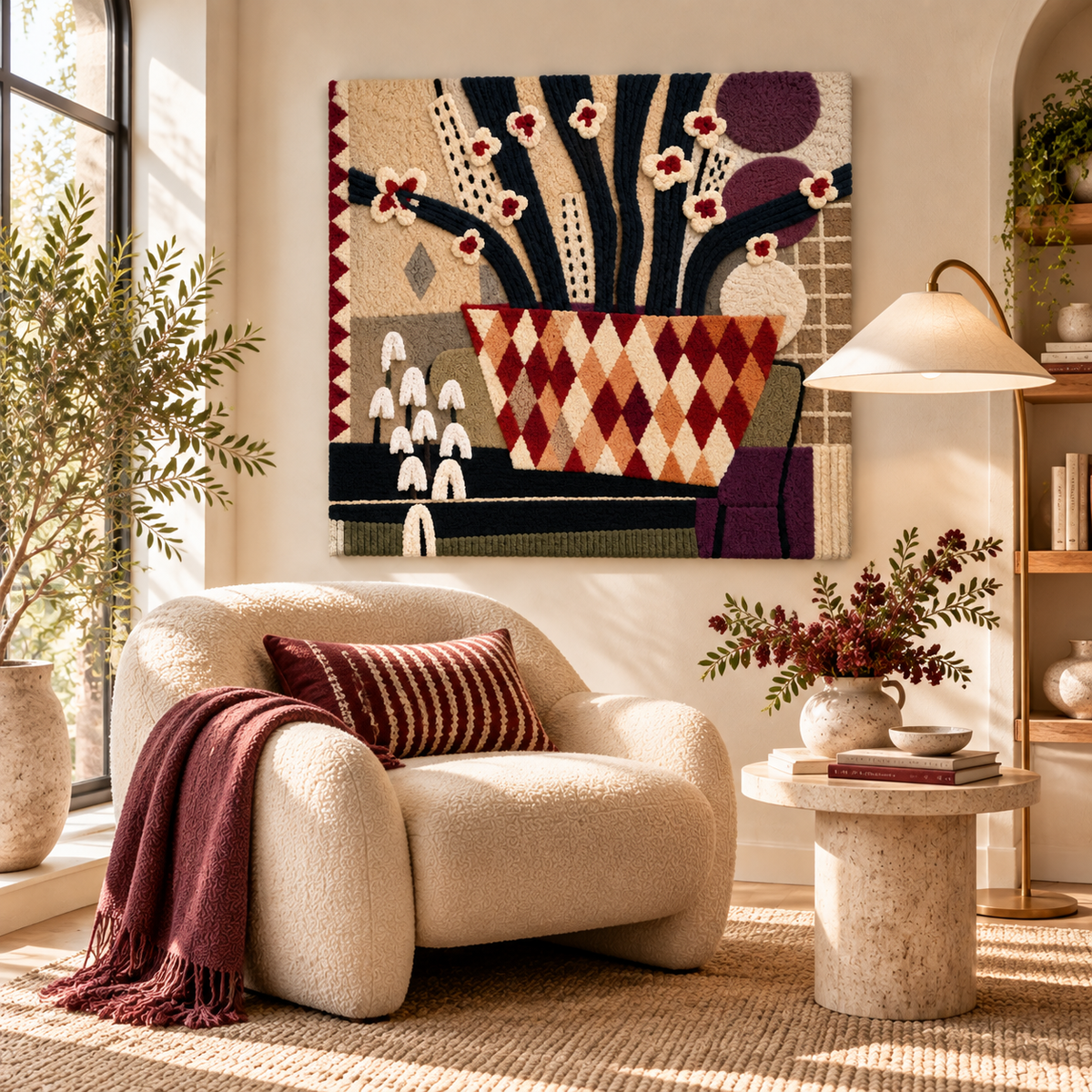 Harlequin Blossom Vase by Hewn Earth Studio — room setting