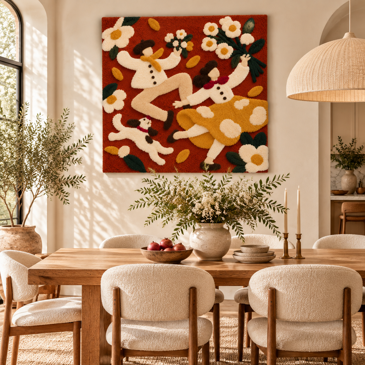 Harvest Dance with Daisies by Hewn Earth Studio — room setting