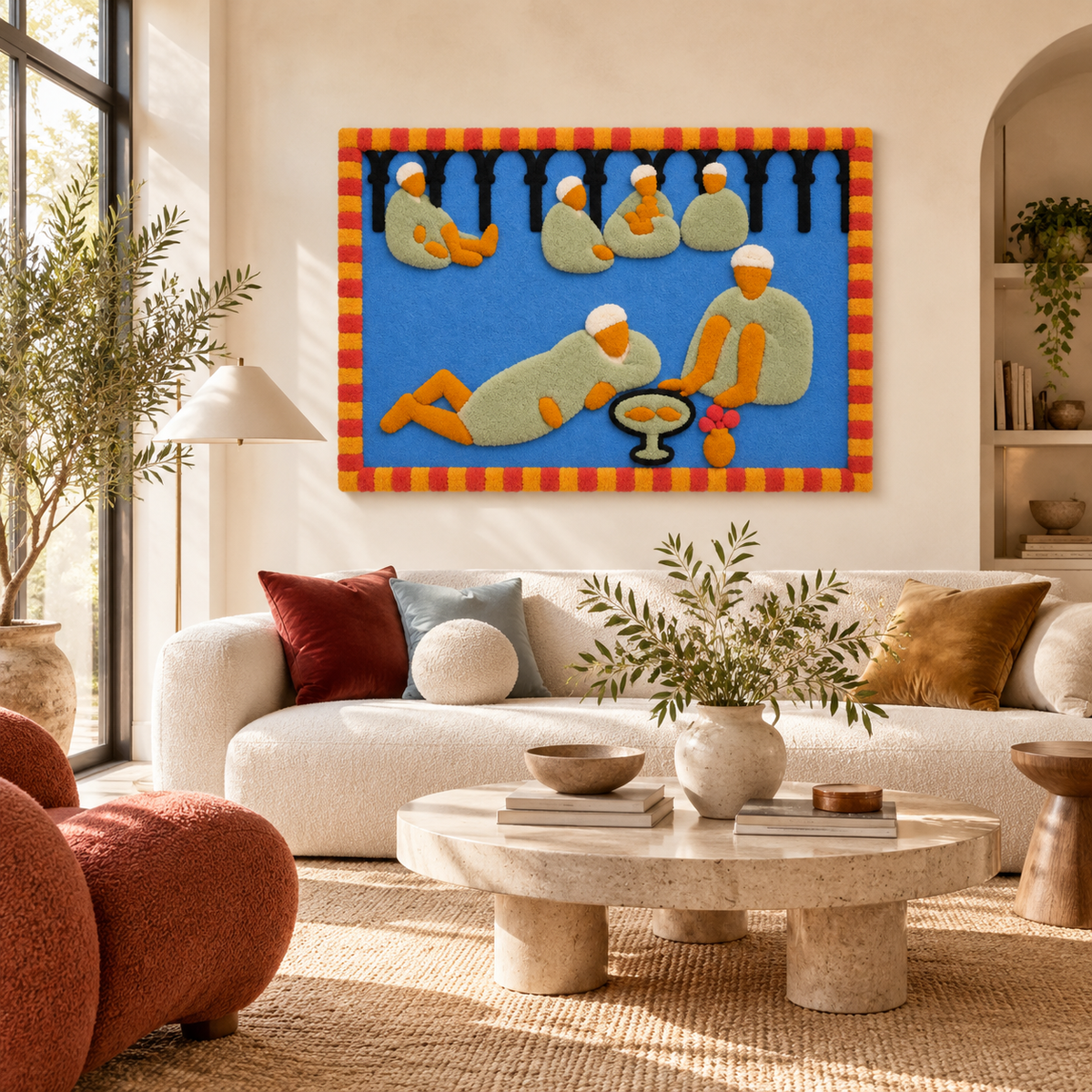 Arab Coffeehouse (Le café Maure) — Version 02 after Henri Matisse — front-facing room scene [room-front]
