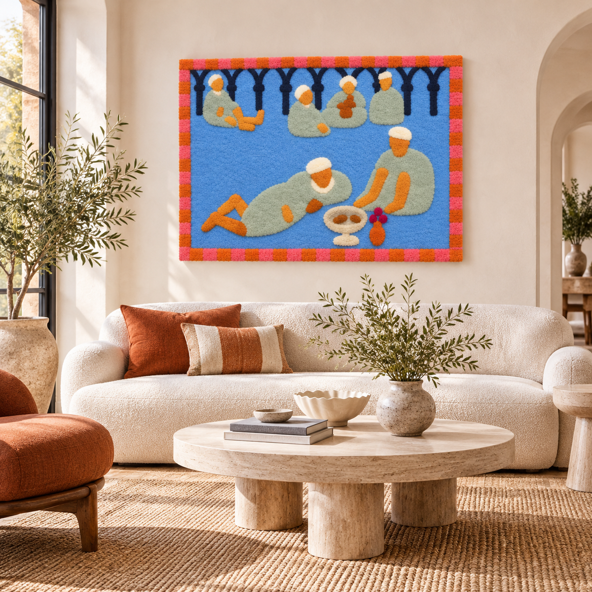 Arab Coffeehouse — Version 01 after Henri Matisse — front-facing room scene [room-front]
