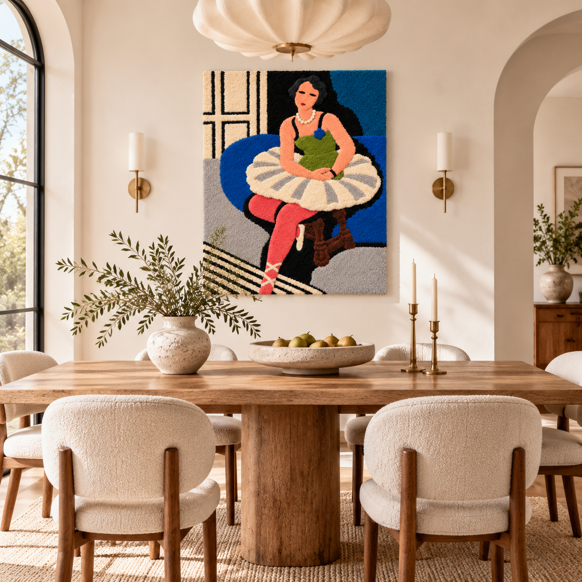 Ballet Dancer Seated on a Stool after Henri Matisse — room setting