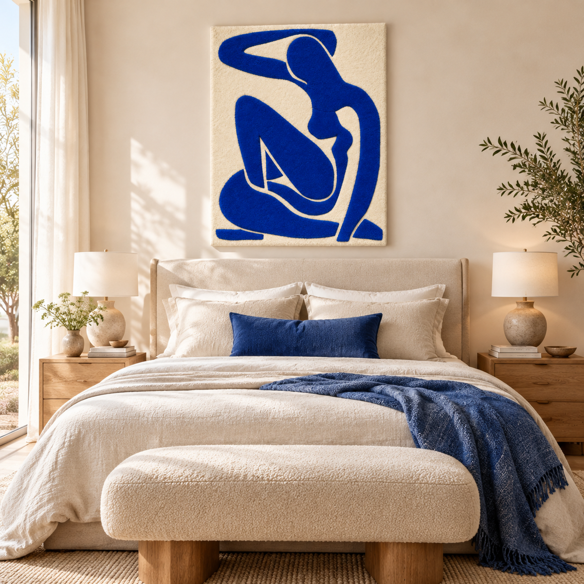 Blue Nude II after Henri Matisse — room setting