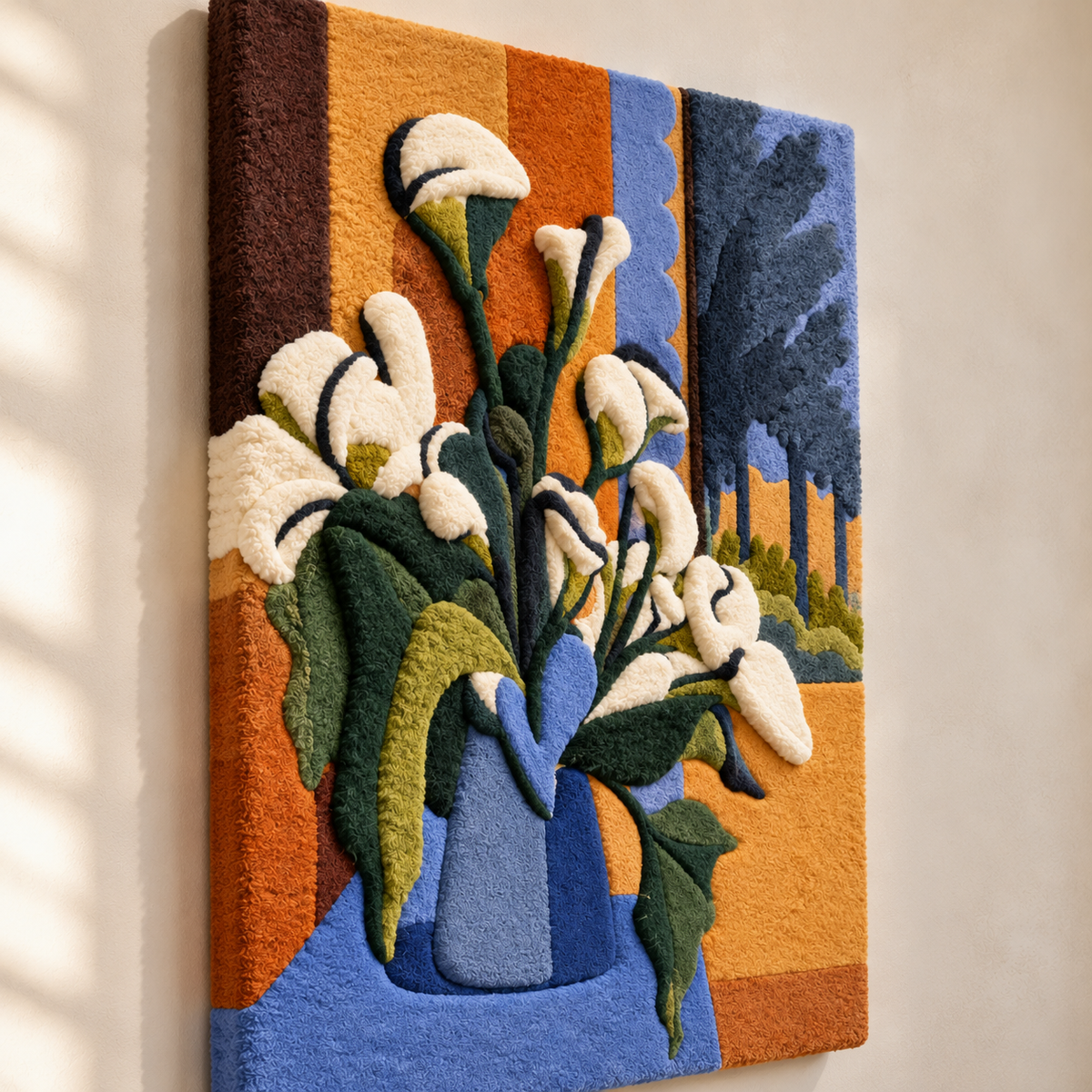 Bouquet of Flowers on a Veranda after Henri Matisse — angled relief view