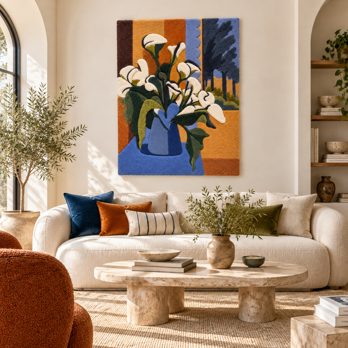 Bouquet of Flowers on a Veranda after Henri Matisse — front-facing room scene [room-front]