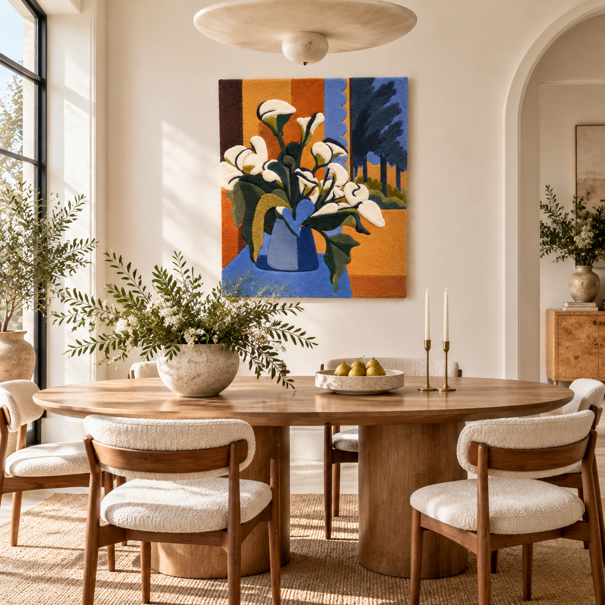 Bouquet of Flowers on a Veranda after Henri Matisse — room setting