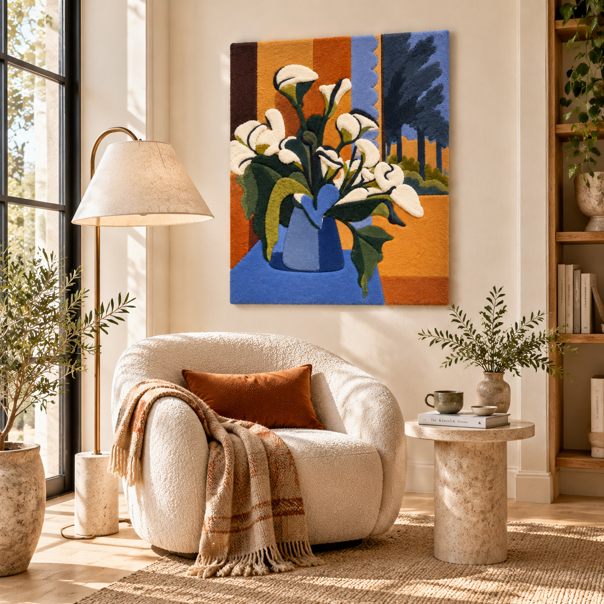 Bouquet of Flowers on a Veranda after Henri Matisse — room setting
