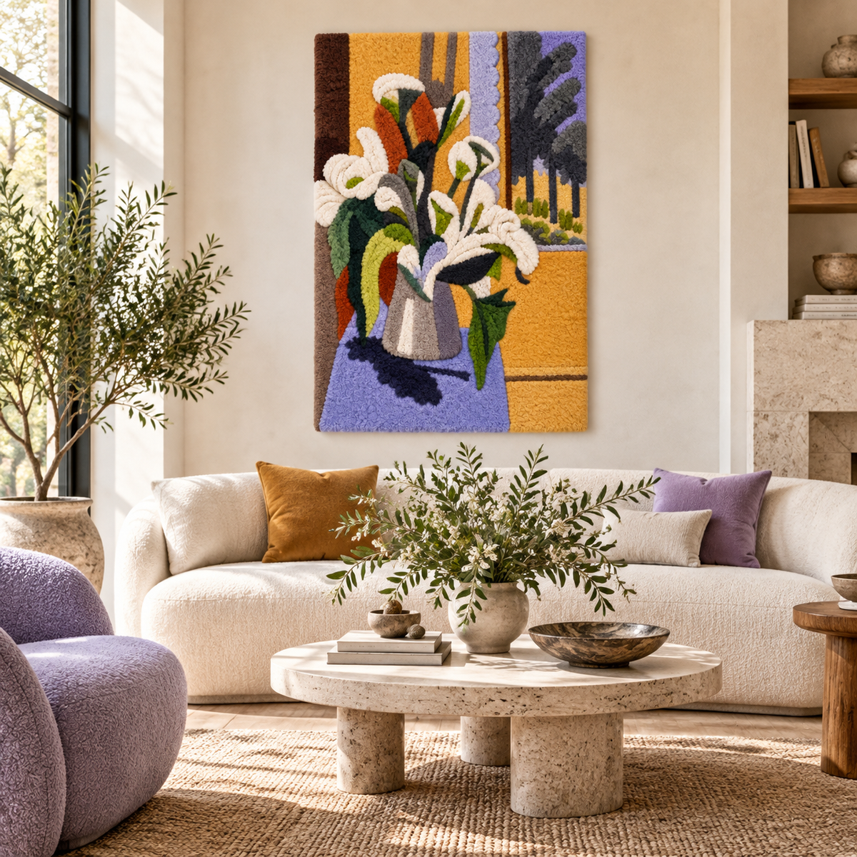 Bouquet of Flowers on a Veranda — Version 02 after Henri Matisse — front-facing room scene [room-front]