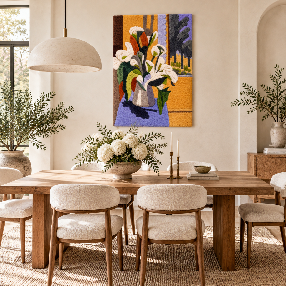 Bouquet of Flowers on a Veranda — Version 02 after Henri Matisse — room setting