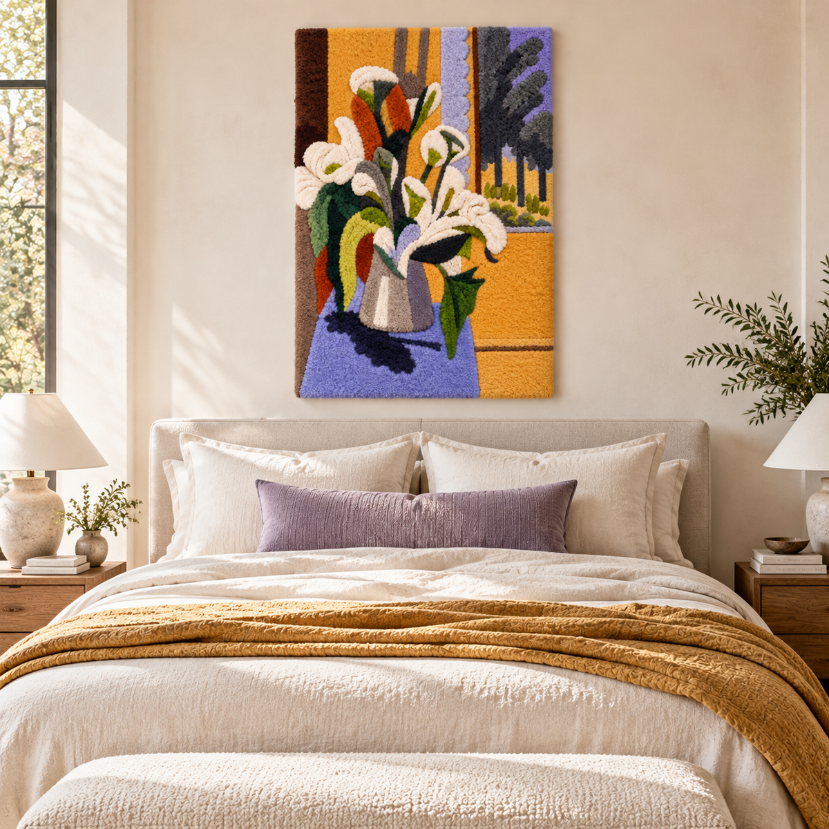 Bouquet of Flowers on a Veranda — Version 02 after Henri Matisse — room setting