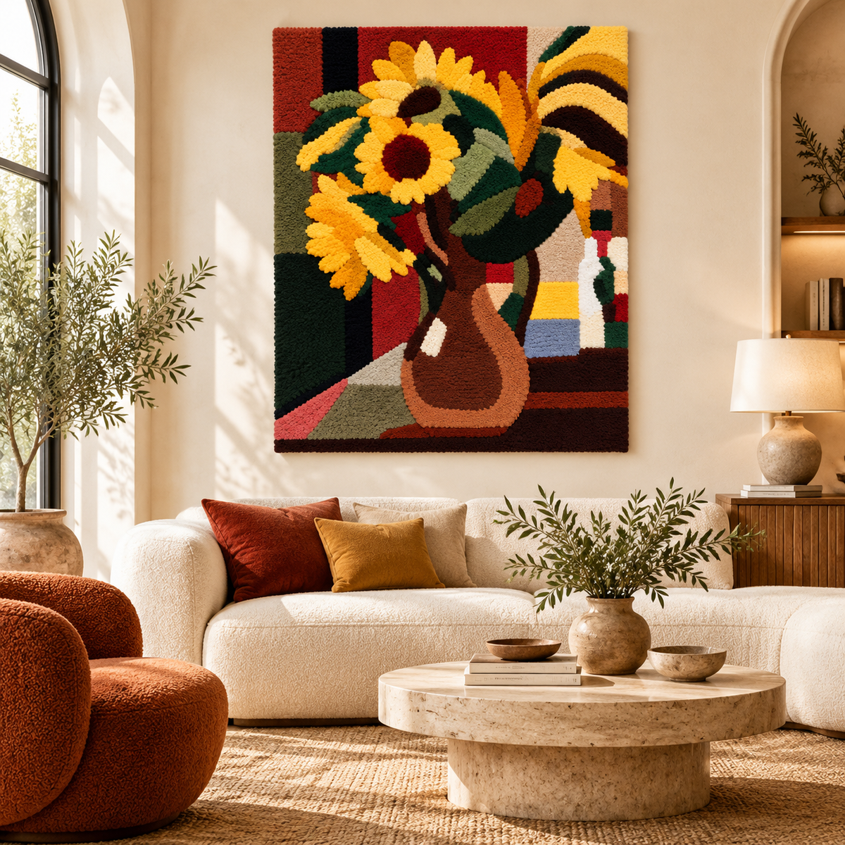 Bouquet of Sunflowers after a work attributed to Henri Matisse — front-facing room scene [room-front]