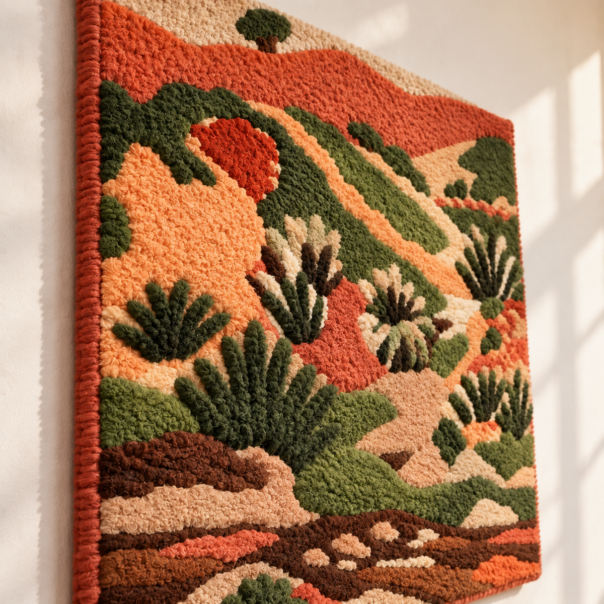 Brook with Aloes (Le Ruisseau aux aloès) — Version 02 after Henri Matisse — angled relief view