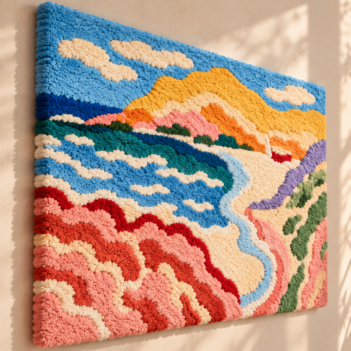 Coastal Landscape, Collioure after Henri Matisse — angled relief view
