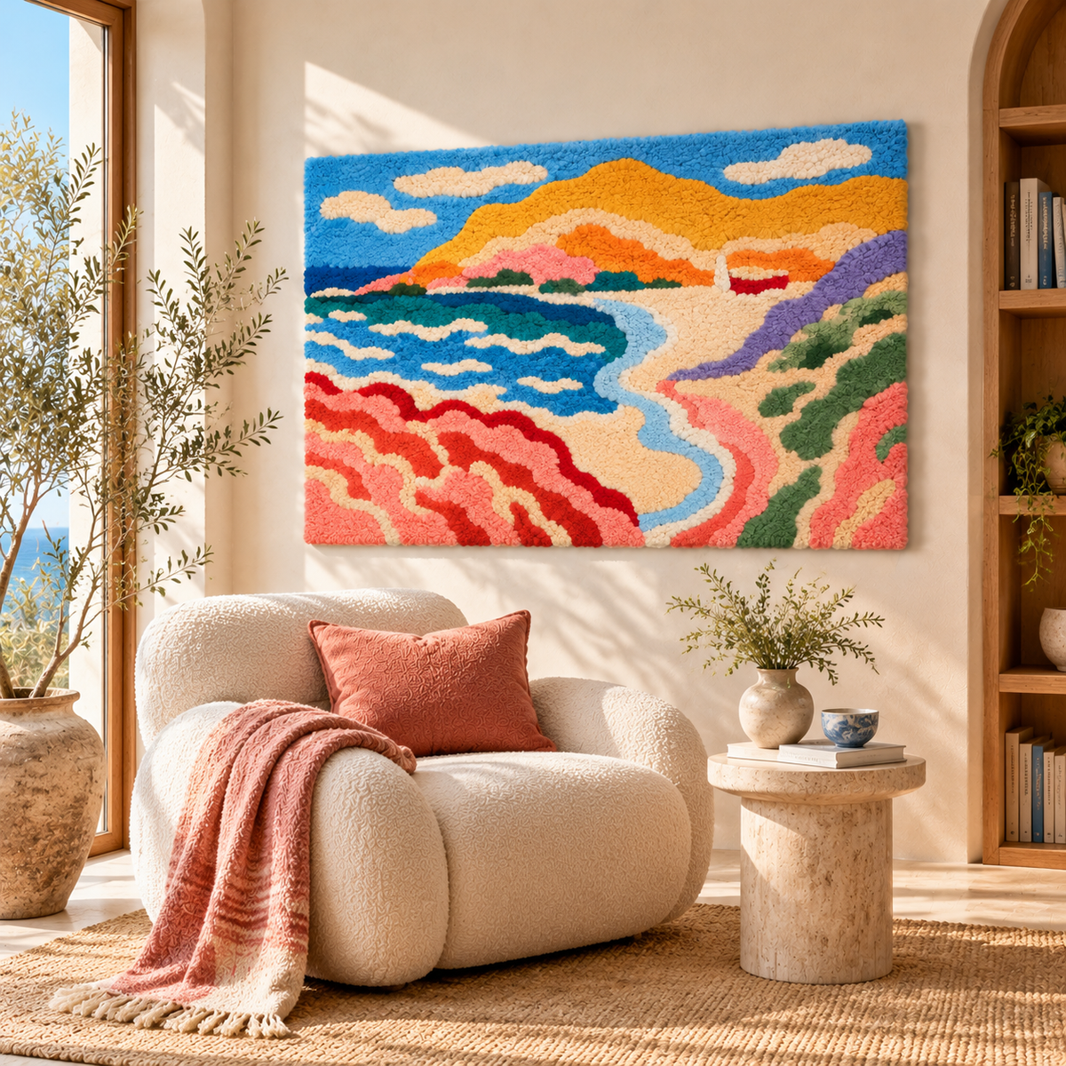 Coastal Landscape, Collioure after Henri Matisse — room setting
