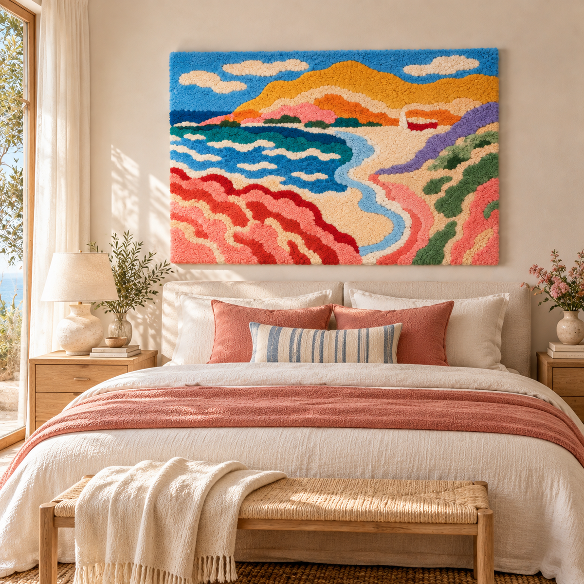 Coastal Landscape, Collioure after Henri Matisse — room setting