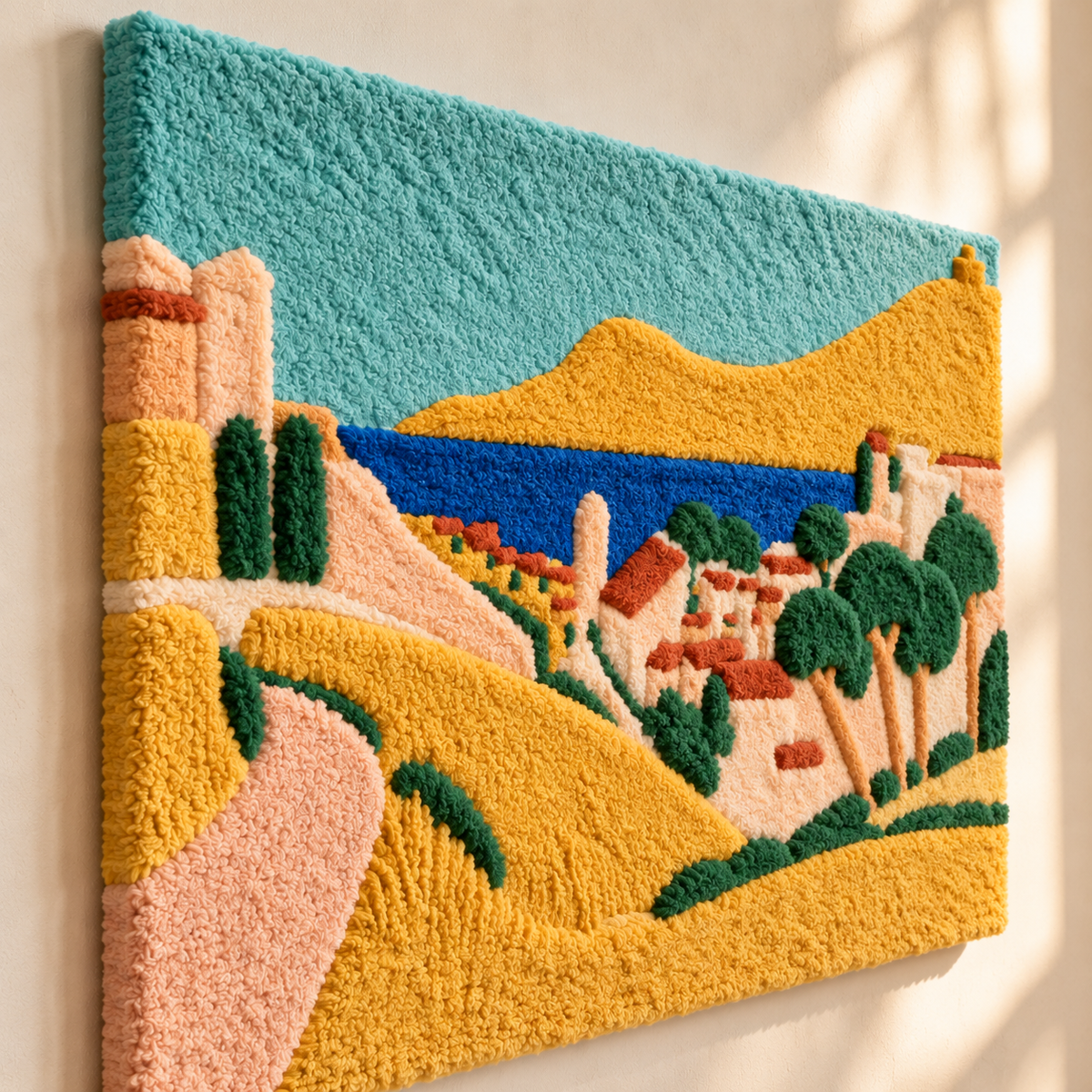 Collioure in August (Collioure en août) after Henri Matisse — angled relief view