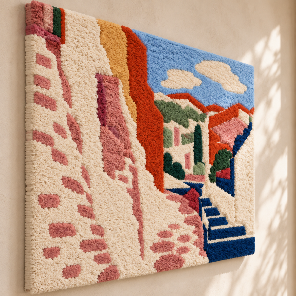 Collioure, Rue du Soleil — Version 02 after Henri Matisse — angled relief view