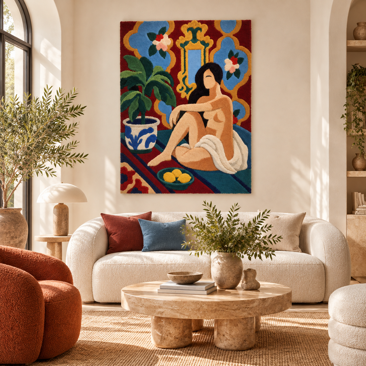 Decorative Figure on an Ornamental Background after Henri Matisse — front-facing room scene [room-front]