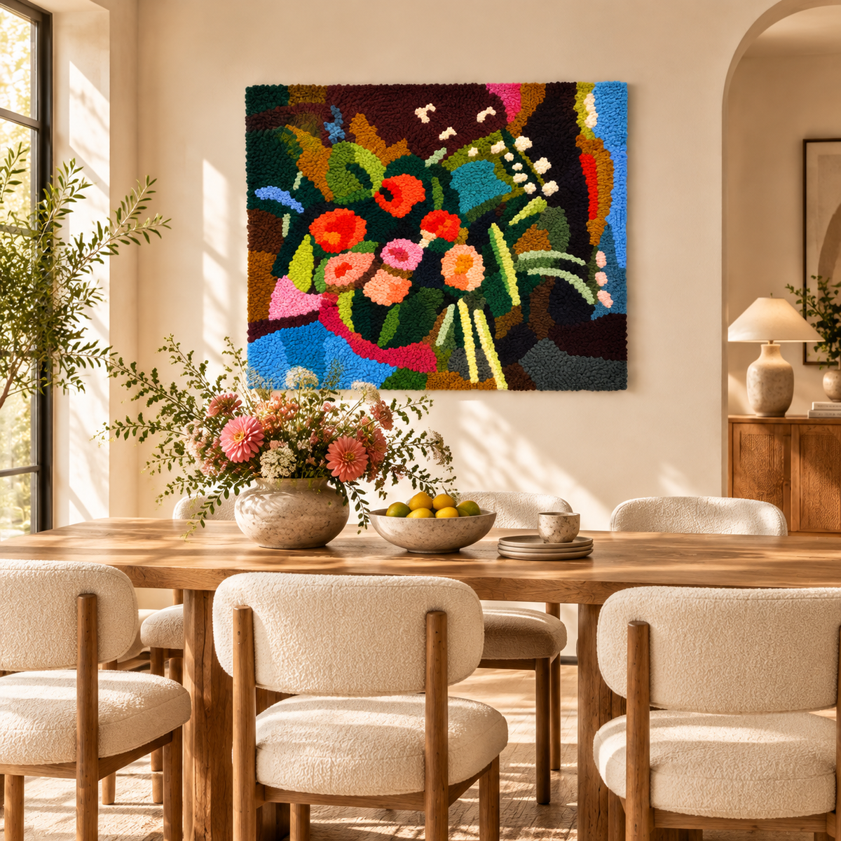 Flowers after a work attributed to Henri Matisse — room setting