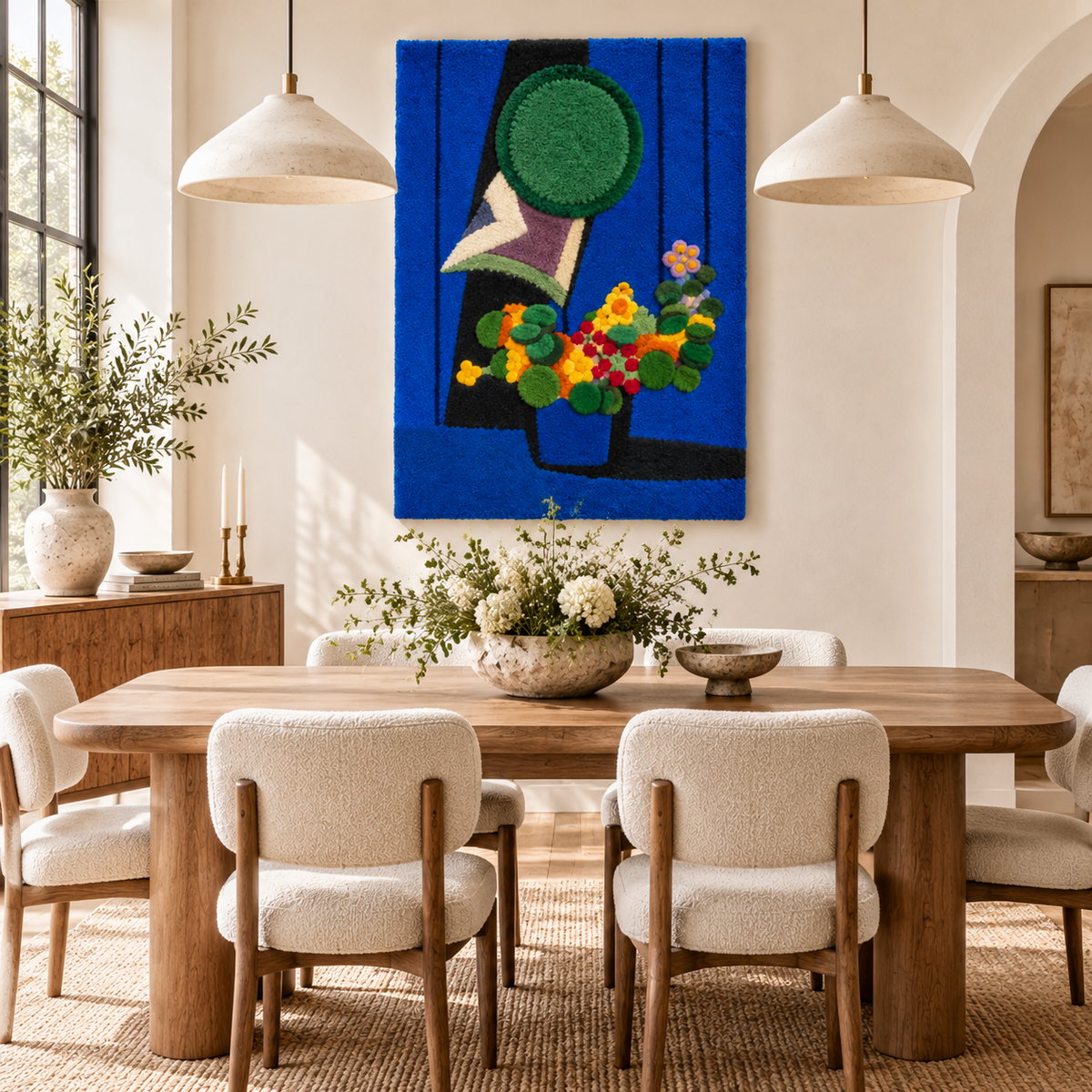 Flowers and China (The Capuchin Cress) after Henri Matisse — room setting