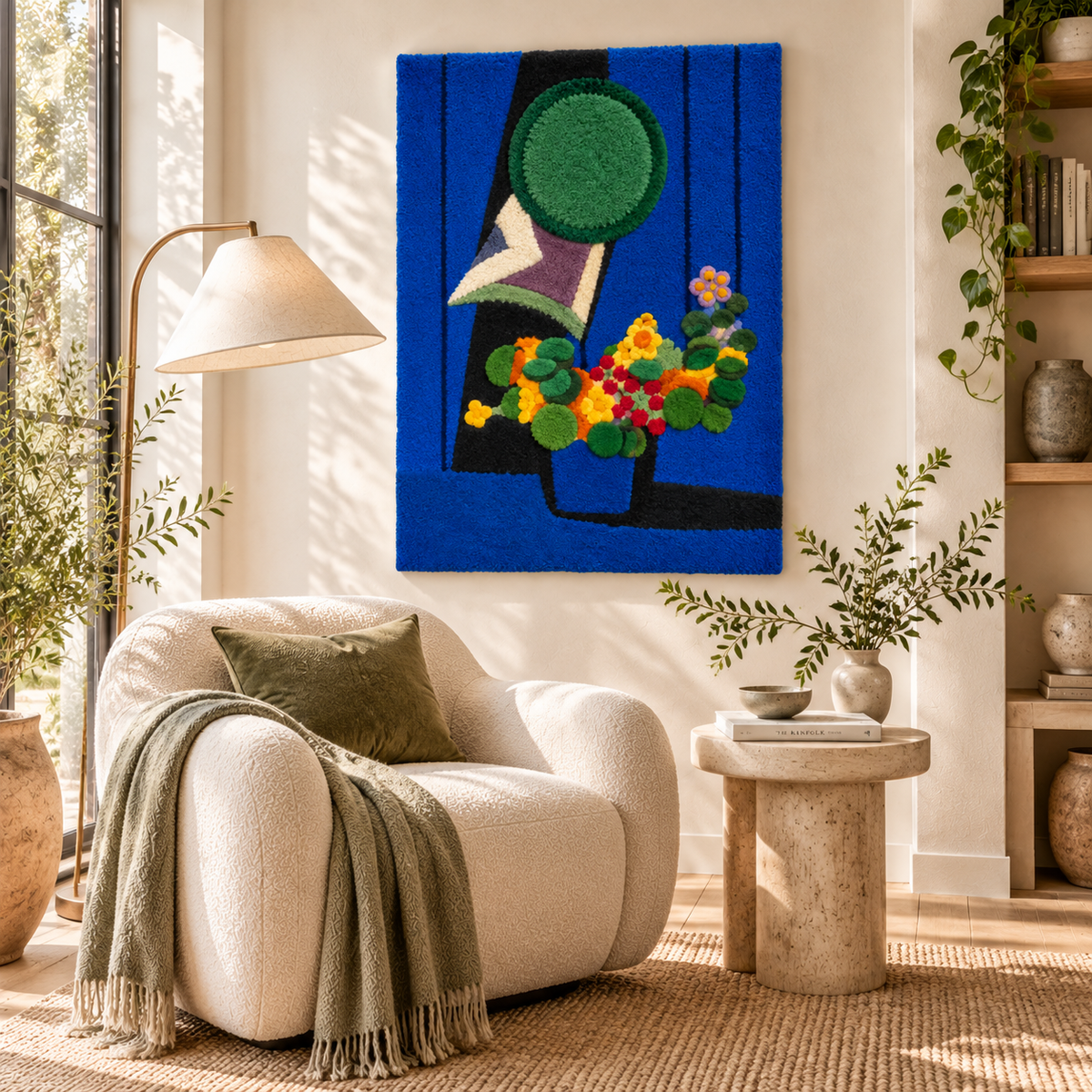 Flowers and China (The Capuchin Cress) after Henri Matisse — room setting