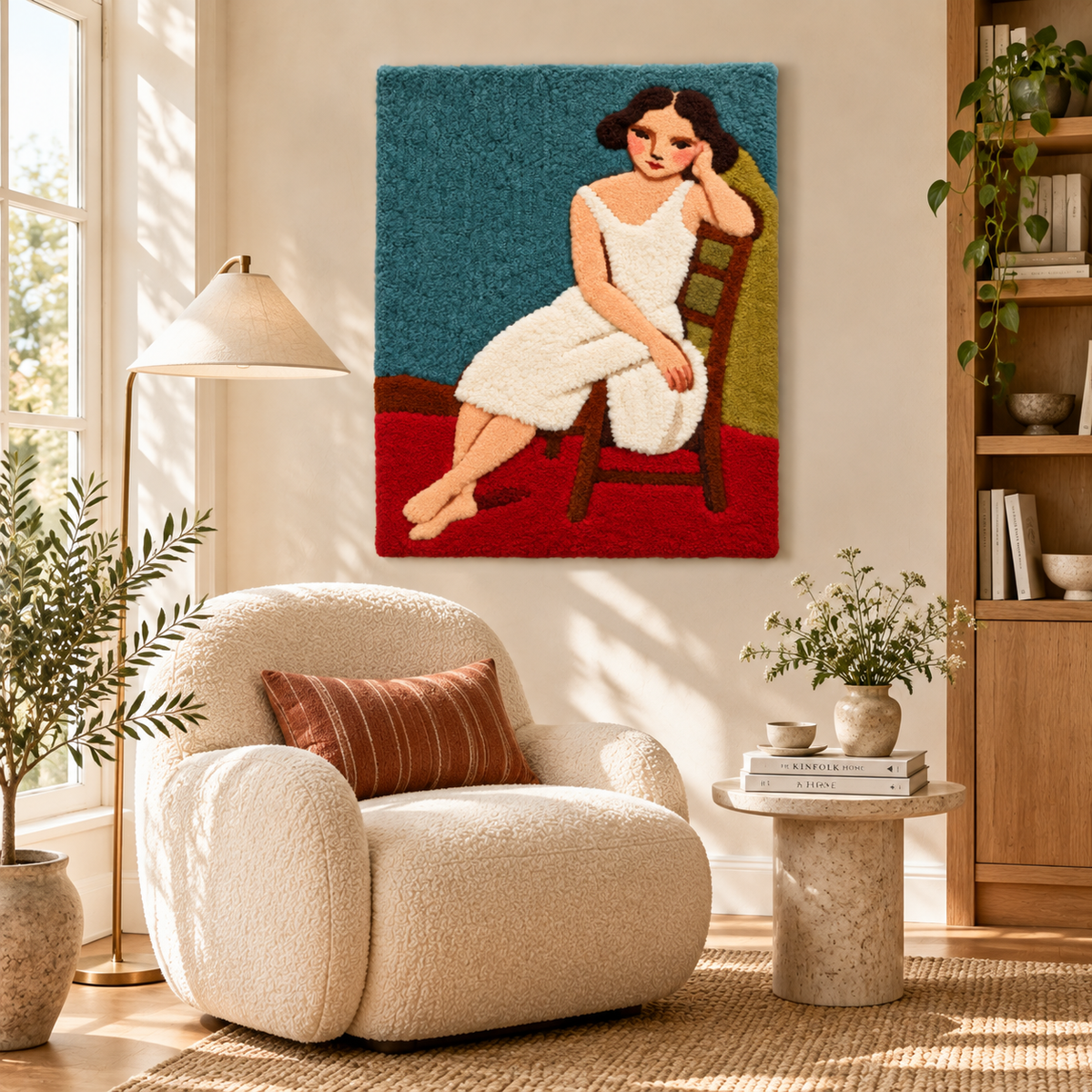 Girl Seated (Jeune fille assise) after Henri Matisse — room setting