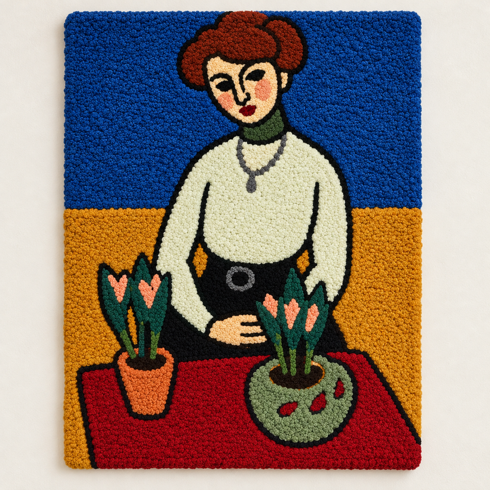 Girl with Tulips