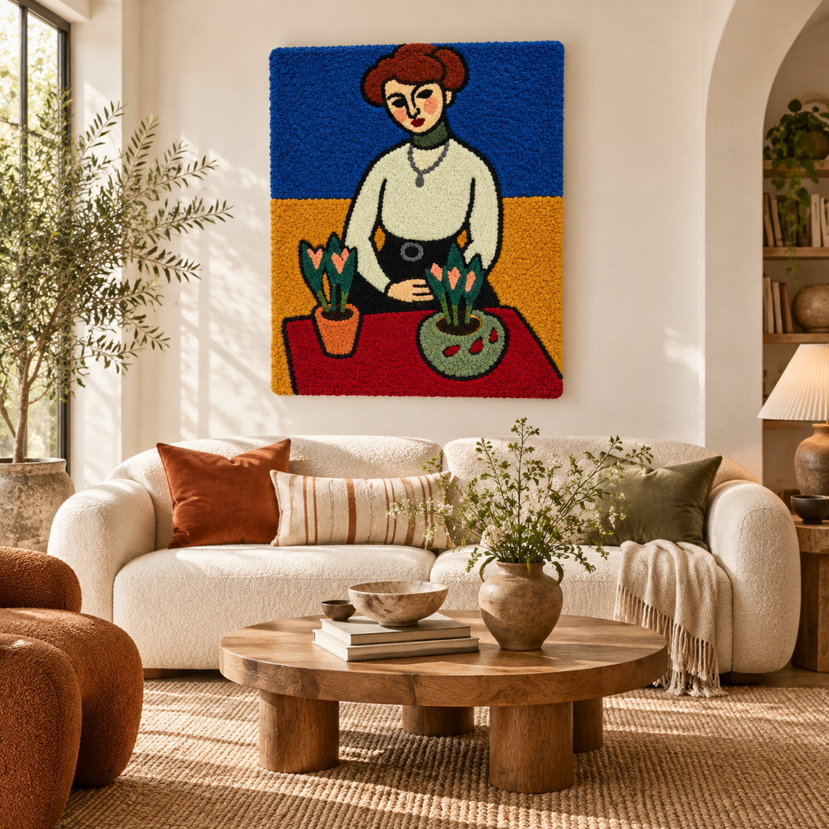 Girl with Tulips after Henri Matisse — front-facing room scene [room-front]
