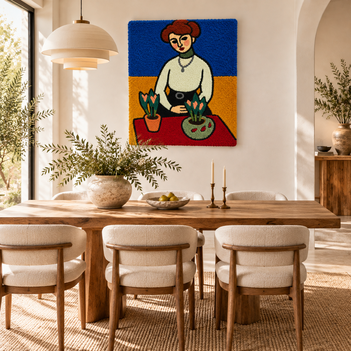 Girl with Tulips after Henri Matisse — room setting