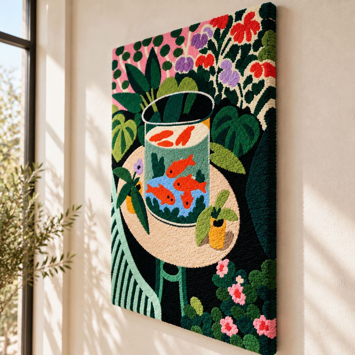 Goldfish after Henri Matisse — angled relief view