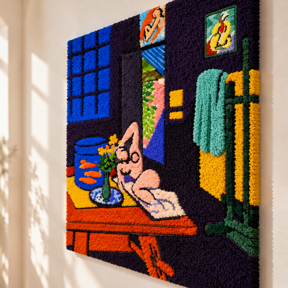 Goldfish and Sculpture after Henri Matisse — angled relief view