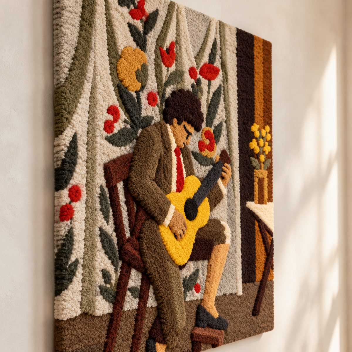 Guitarist (Madame Matisse) after Henri Matisse — angled relief view