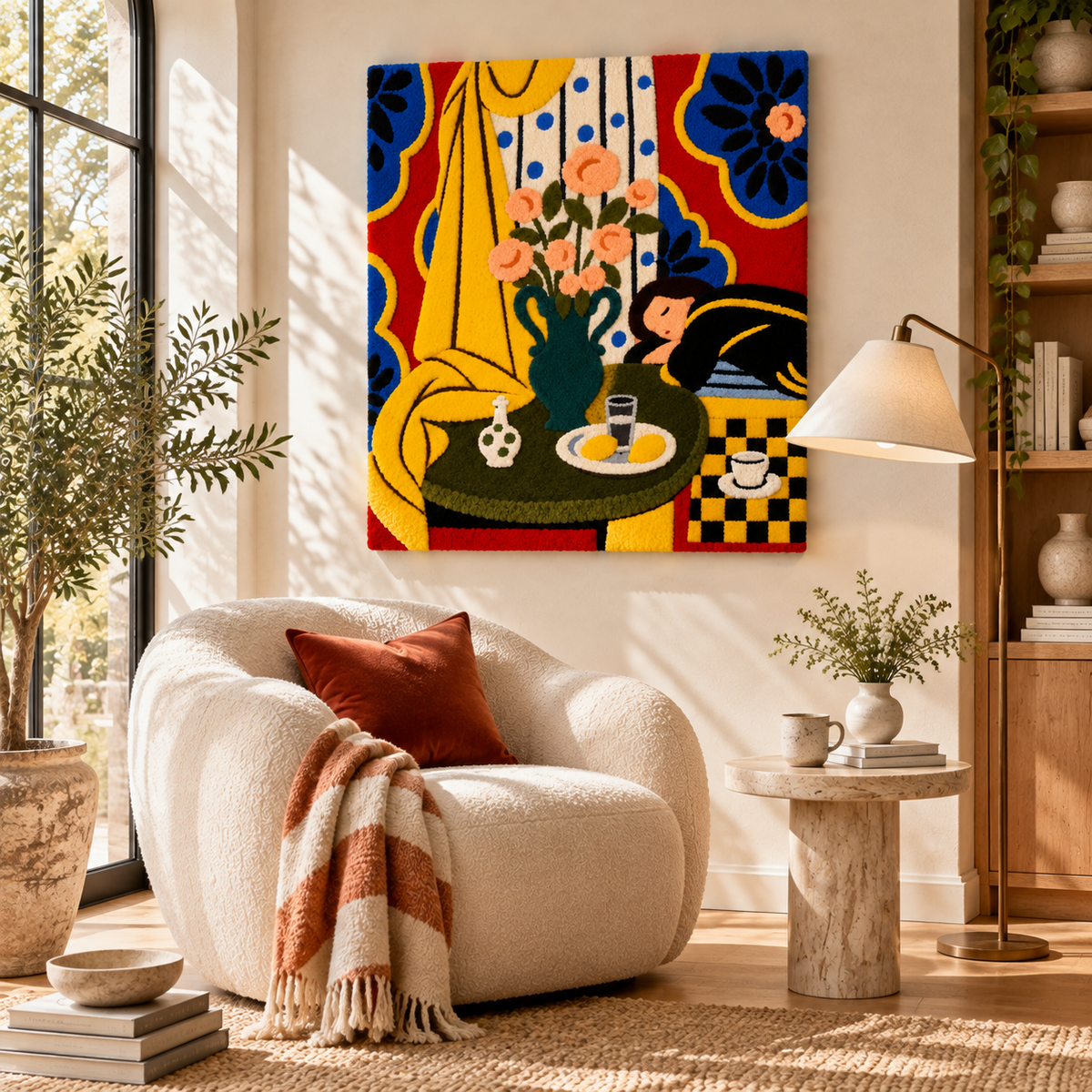 Harmony in Yellow after Henri Matisse — room setting