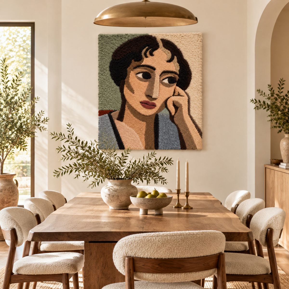 Head of a Woman after Henri Matisse — room setting