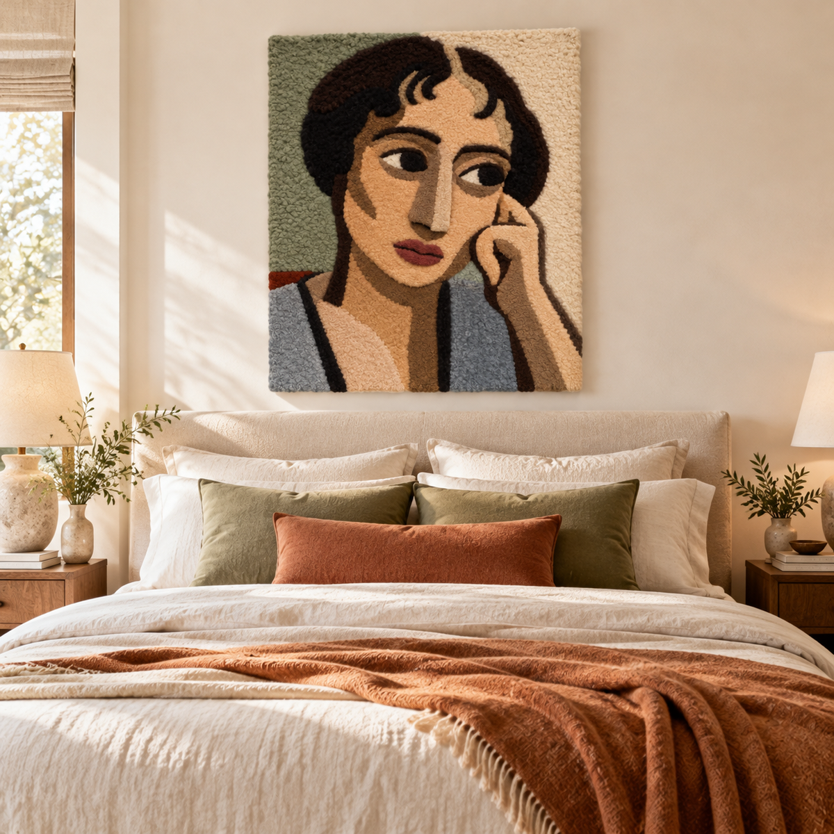 Head of a Woman after Henri Matisse — room setting