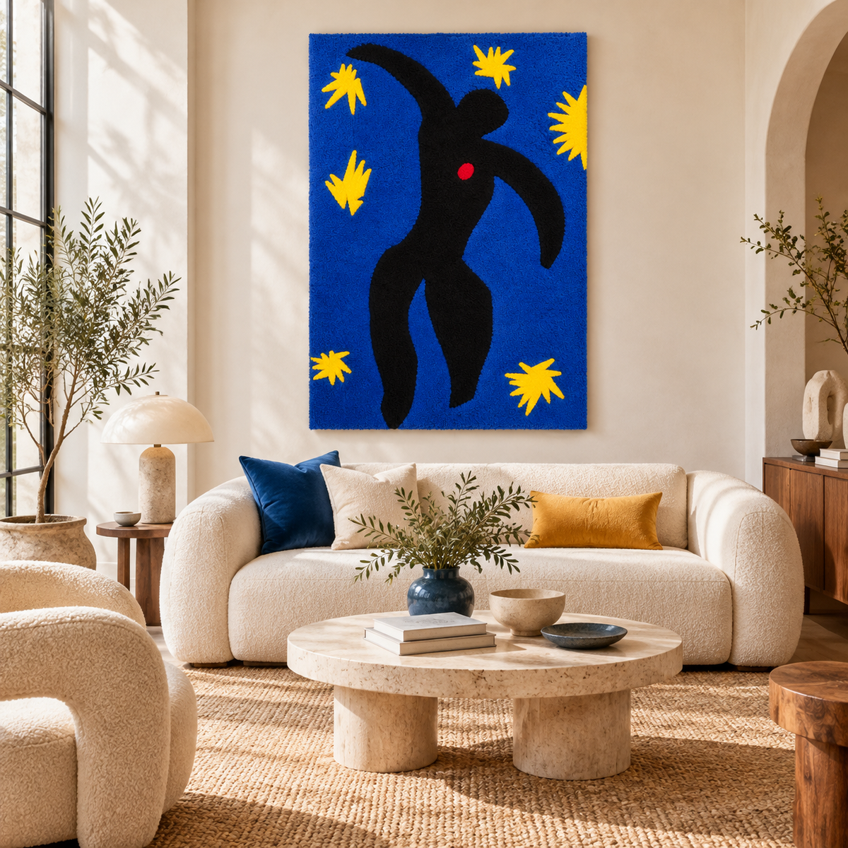 Icarus (Jazz, plate VIII) after Henri Matisse — front-facing room scene [room-front]