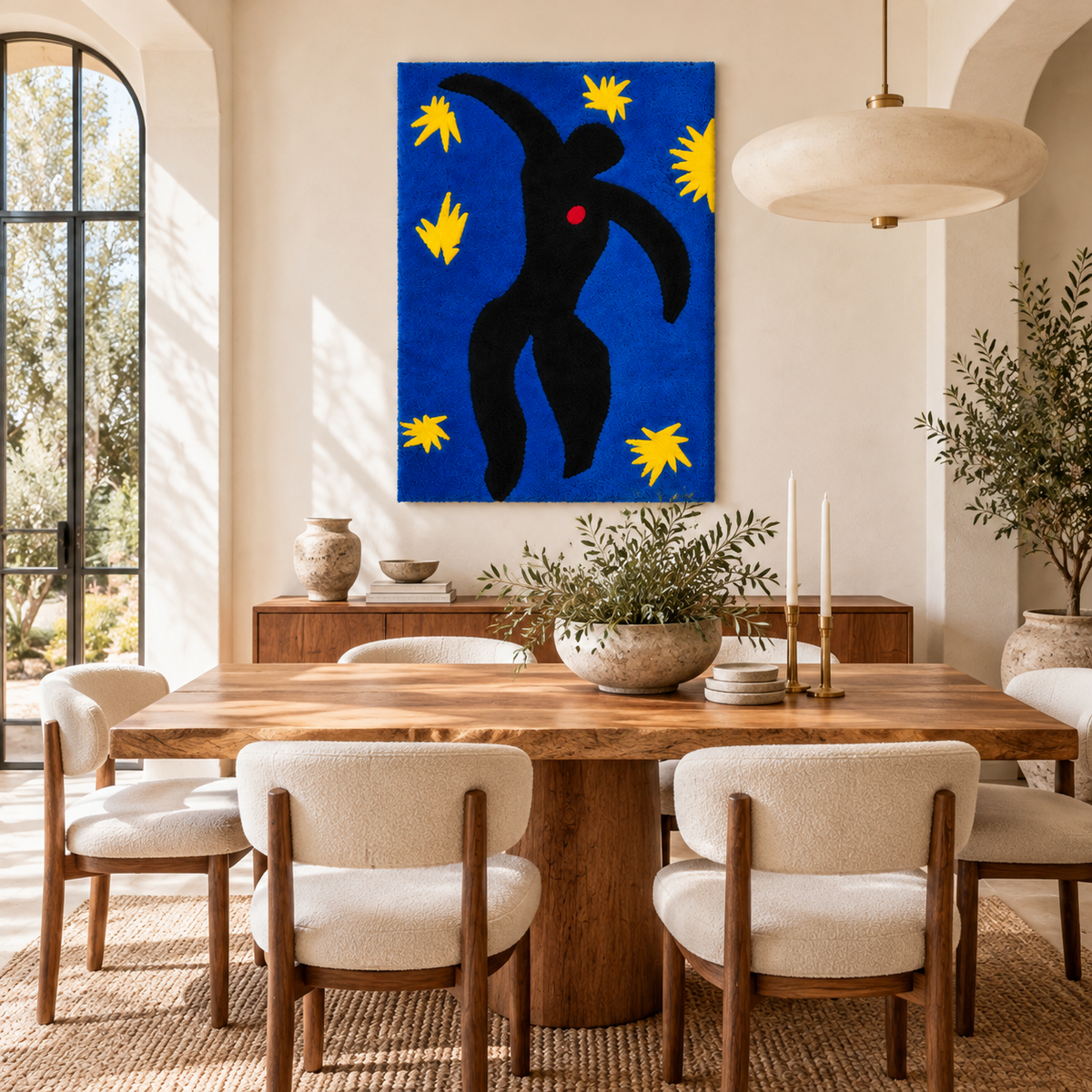 Icarus (Jazz, plate VIII) after Henri Matisse — room setting