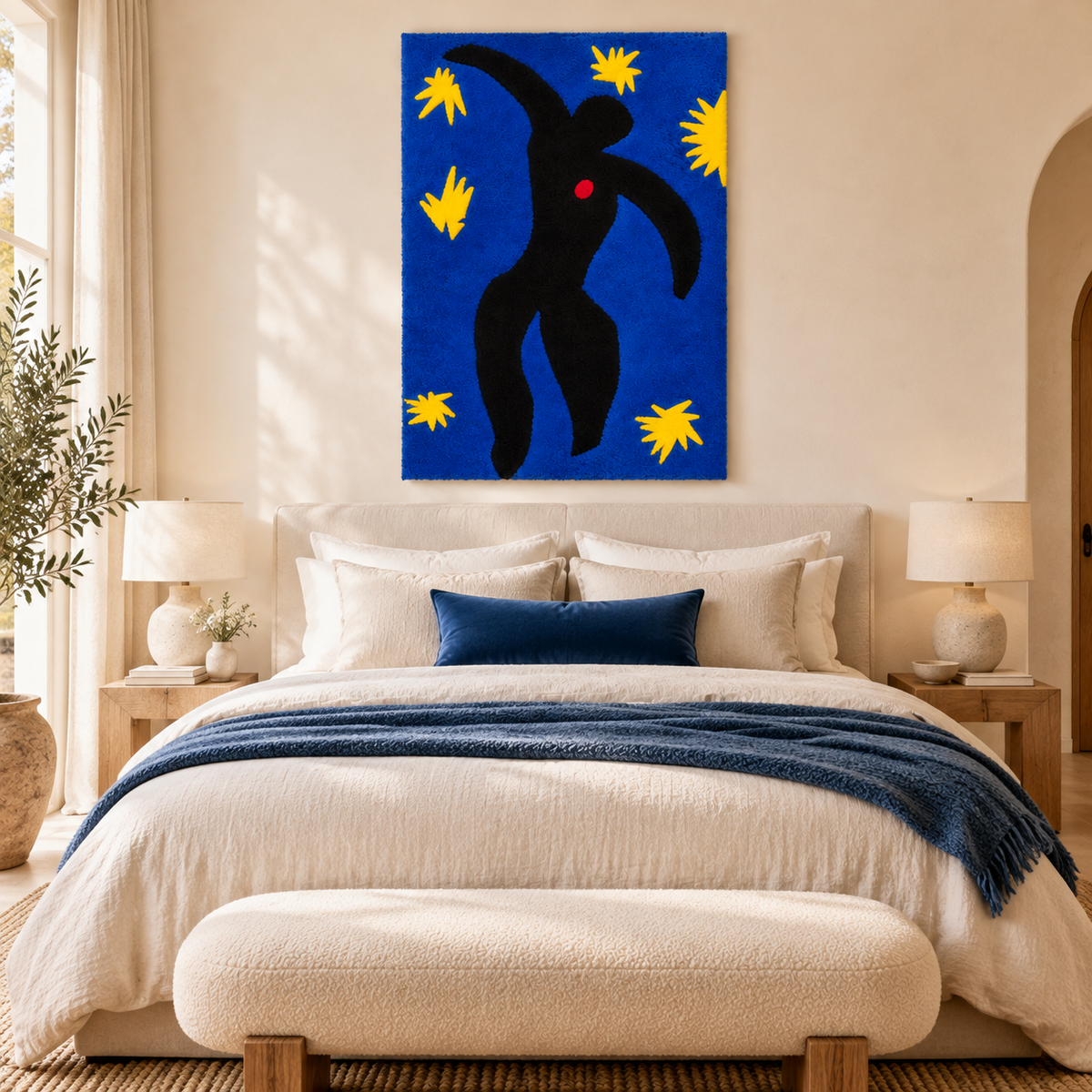 Icarus (Jazz, plate VIII) after Henri Matisse — room setting