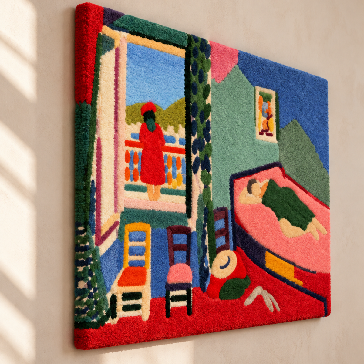 Interior at Collioure (The Siesta) after Henri Matisse — angled relief view